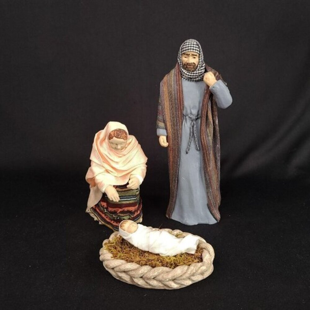 Hestia Holy Family 3 Figurines Christmas Nativity Companions Collection Vtg